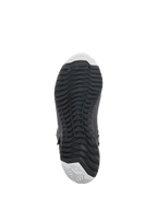 Stivali da moto Alpinestars Stella RT-7 Touring Drystar® da donna, nero, vista della suola in gomma resistente con disegno dei tasselli per il grip, branding TPF (Transversal Protection Frame) e dettagli grigio chiaro su punta e tallone.