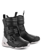 Stivali Alpinestars Stella RT-7 Touring Drystar da donna, stivali da moto, nero e bianco, con doppia chiusura in velcro e doppia cerniera, robusta struttura in microfibra e tessuto, suola bianca a carrarmato con protezione TPF, design pronto per l'avventura