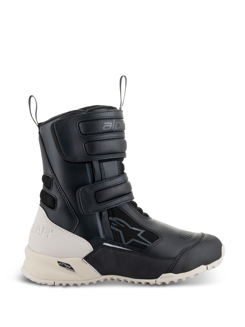 Alpinestars Stivali Stella RT-7 Touring Drystar da donna, stivali da moto touring, nero e bianco, con tre cinturini in velcro regolabili, asole di calzata anteriori e posteriori e una robusta suola a carrarmato con telaio di supporto TPF