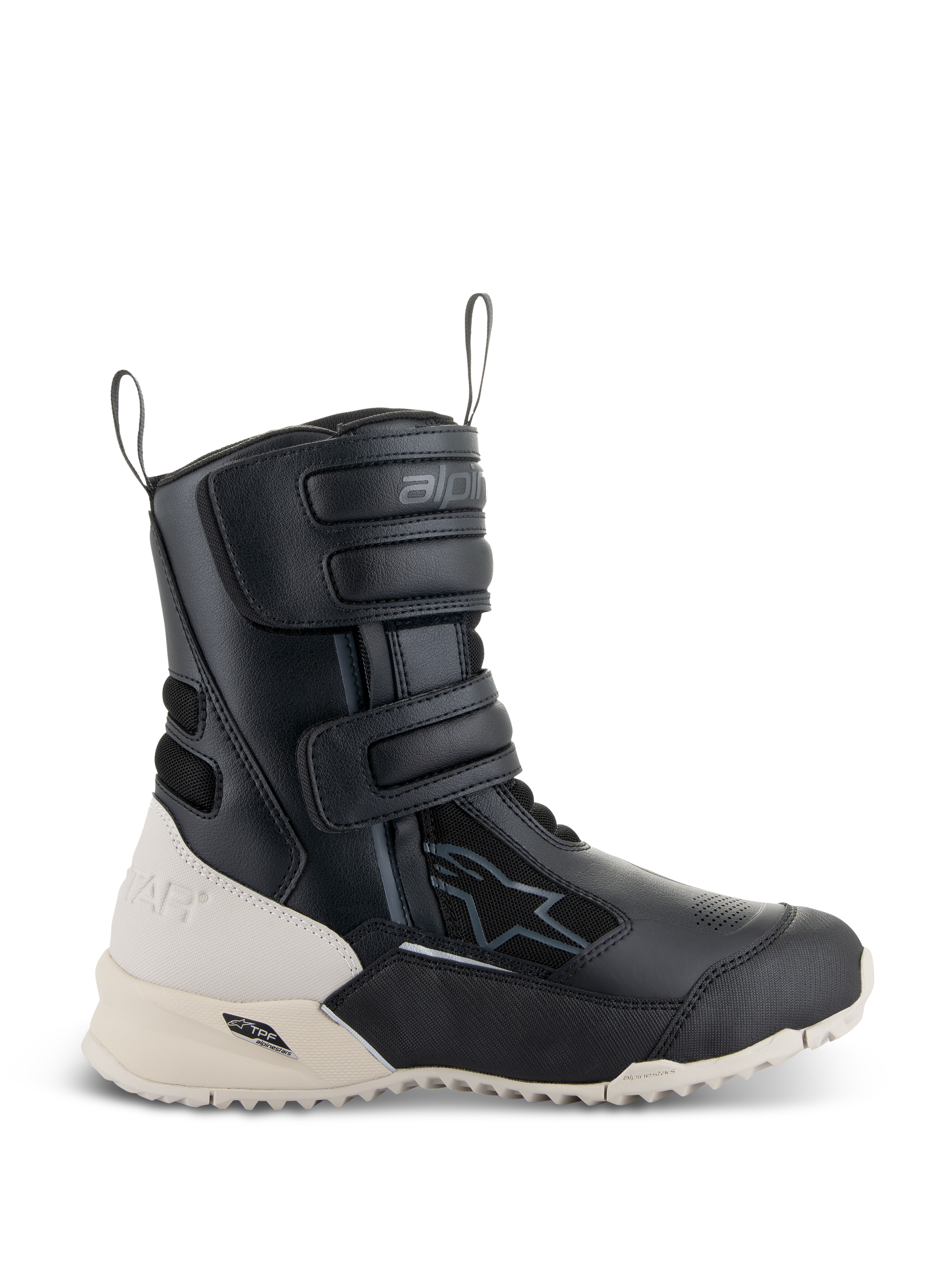 Alpinestars Stivali Stella RT-7 Touring Drystar da donna, stivali da moto touring, nero e bianco, con tre cinturini in velcro regolabili, asole di calzata anteriori e posteriori e una robusta suola a carrarmato con telaio di supporto TPF