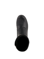 Stivali Alpinestars Andes V2 Drystar®, stivali da moto touring neri, vista dall'alto con tomaia in pelle, protezione cambio testurizzata e zona di flessione a soffietto frontale per guida adventure impermeabile