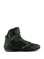 Alpinestars Faster-3 Rideknit® Shoes, sneakers da moto nere, struttura in microfibra leggera e mesh traspirante, chiusura con lacci e cinturino in velcro sulla caviglia, design protettivo alto per guida urbana su strada