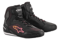 Alpinestars Stella Faster-3 Rideknit® Shoes da donna, scarpe da moto, nero con accenti gialli e rosa, tomaia in maglia traspirante, chiusura con lacci e cinturino in velcro alla caviglia, pannelli protettivi rinforzati