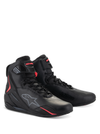 Scarpe Alpinestars Stella Faster-4, scarpe da moto da donna, nero e rosa Diva Pink, design tecnico a profilo alto con chiusura a lacci e cinturino regolabile, con logo Alpinestars e accenti rosa vivaci, calzatura protettiva elegante per la guida su strada