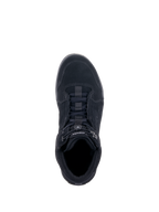 Alpinestars Chrome Air Shoe, scarpa da moto urbana, nero, vista dall'alto che mostra la tomaia in camoscio e mesh, sistema di allacciatura con chiusura elasticizzata, design da sneaker casual per il commuting urbano