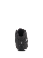 Scarpe Alpinestars Sektor, Nero, vista posteriore, mostra la costruzione del tallone con dettaglio riflettente e pannello laterale testurizzato, calzatura da moto in microfibra leggera per uso sportivo e stradale