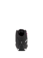 Scarpe Alpinestars Stella Sektor da donna, nero e fucsia, vista posteriore con costruzione del tallone e dettaglio riflettente, calzature da moto in microfibra leggera