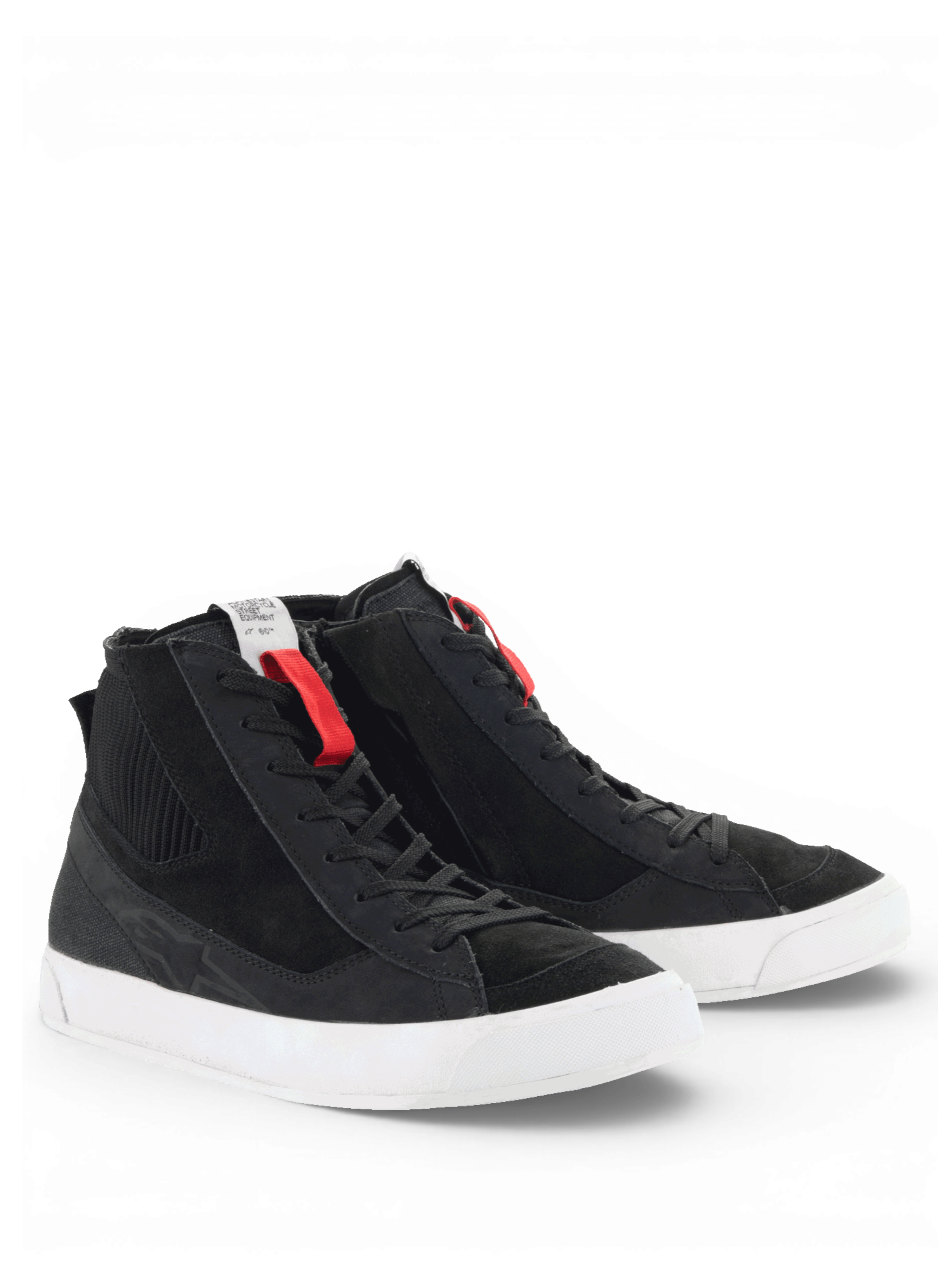 Alpinestars scarpe Stated, scarpe da moto urban da uomo nere e bianche, stile skate retro in nubuck e scamosciato