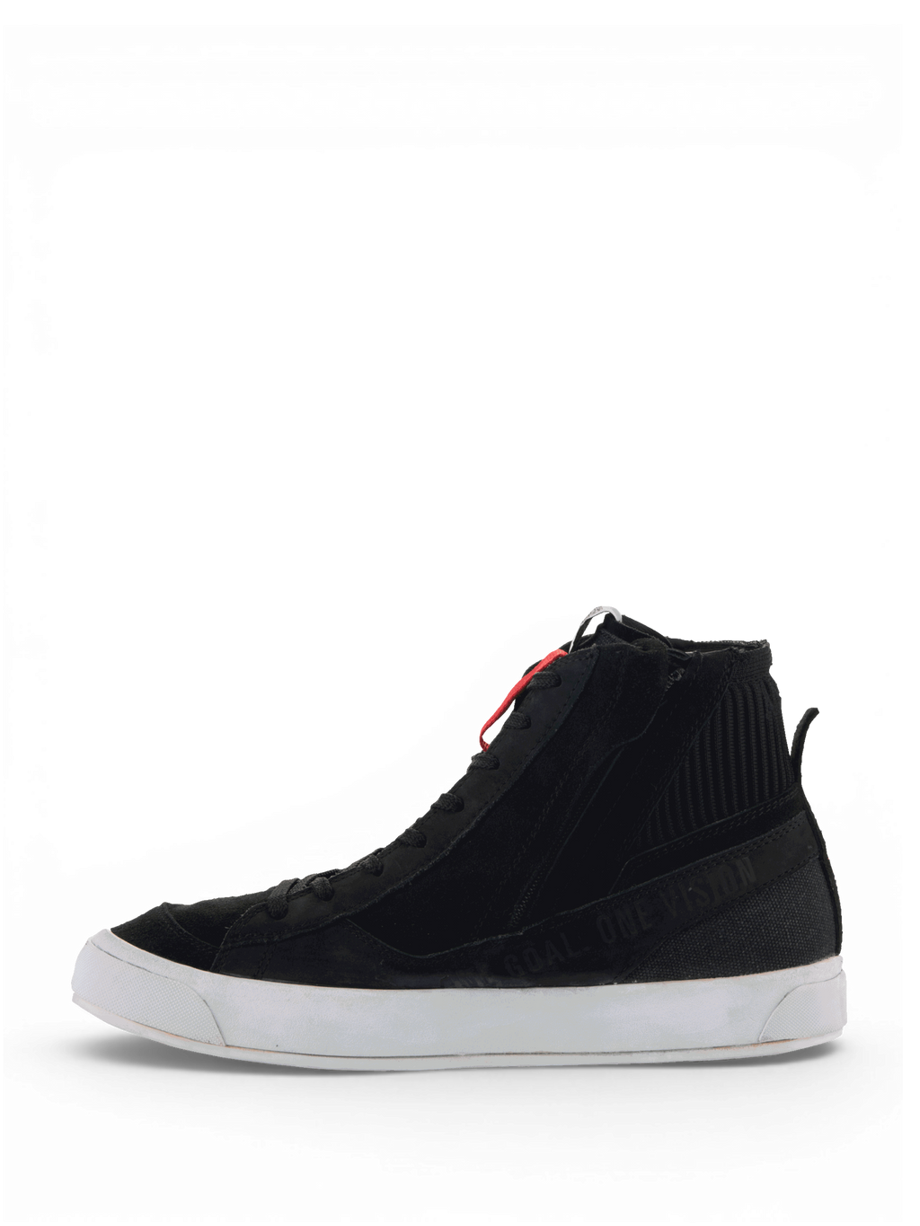Alpinestars Scarpe Stated, scarpe da moto urban da uomo, nero e bianco, sneaker retro in pelle scamosciata e tela con suola vulcanizzata e protezione caviglia certificata CE