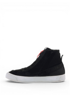 Alpinestars Scarpe Stated, scarpe da moto urban da uomo, nero e bianco, sneaker retro in pelle scamosciata e tela con suola vulcanizzata e protezione caviglia certificata CE