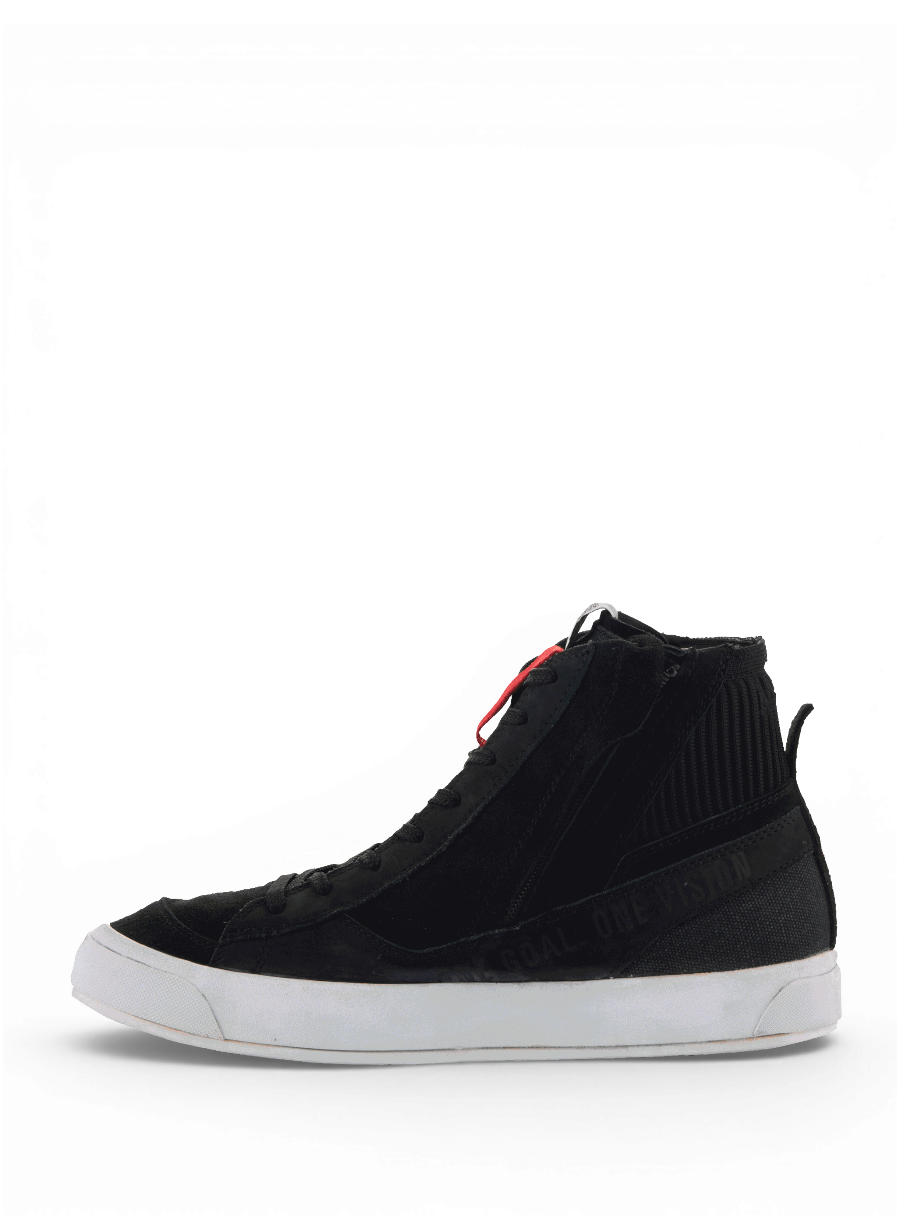 Alpinestars Scarpe Stated, scarpe da moto urban da uomo, nero e bianco, sneaker retro in pelle scamosciata e tela con suola vulcanizzata e protezione caviglia certificata CE