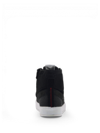 Alpinestars Scarpe Stated, scarpe da moto urban da uomo, vista posteriore, nero e bianco, in nubuck e tela con suola vulcanizzata