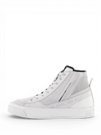 Alpinestars scarpe Stella Stated Podium, sneaker da moto urban da donna, bianco e grigio, con zip laterale e suola vulcanizzata