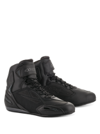 Alpinestars Faster-3 Drystar® Riding Shoes, scarpe da moto, nero e grigio freddo, design a profilo alto con chiusura con lacci e cinturino alla caviglia in velcro, telaio in microfibra con pannelli protettivi, calzature da strada impermeabili