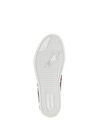 Alpinestars FQ20 Ride-63 Canvas Shoes, scarpe da moto urbane, vista della suola in gomma vulcanizzata bianca con battistrada a spina di pesce, logo Alpinestars e marcatura TPF, progettate per grip e comfort in sella e a piedi