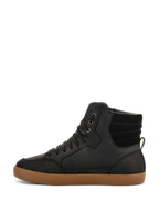 Alpinestars J-6 Waterproof Shoe, scarpa tecnica da moto, nero con suola in gomma marrone, vista laterale, design sneaker high-top, tomaia in pelle, calzatura da moto urban casual