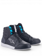 Alpinestars scarpe Chrome Drystar®, scarpe da moto urban da donna, nere e turchesi, in pelle, impermeabili, certificate CE