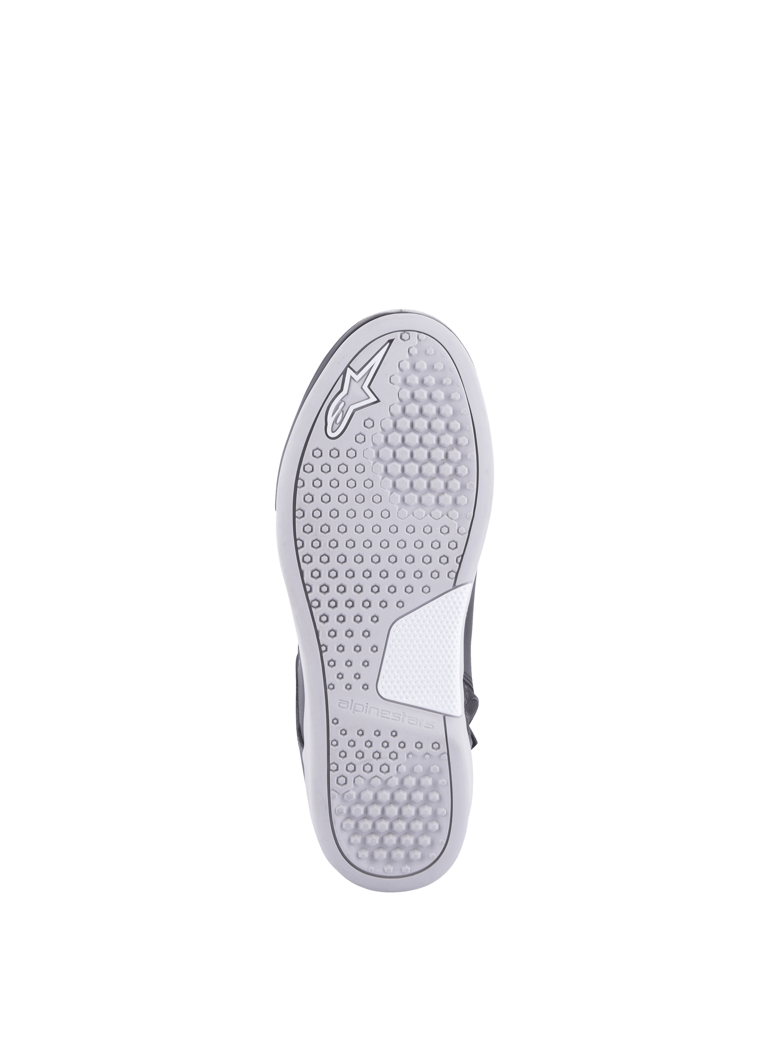 Alpinestars Scarpe Stella Chrome Drystar®, scarpe da moto urban da donna, suola in gomma grigia con battistrada esagonale.