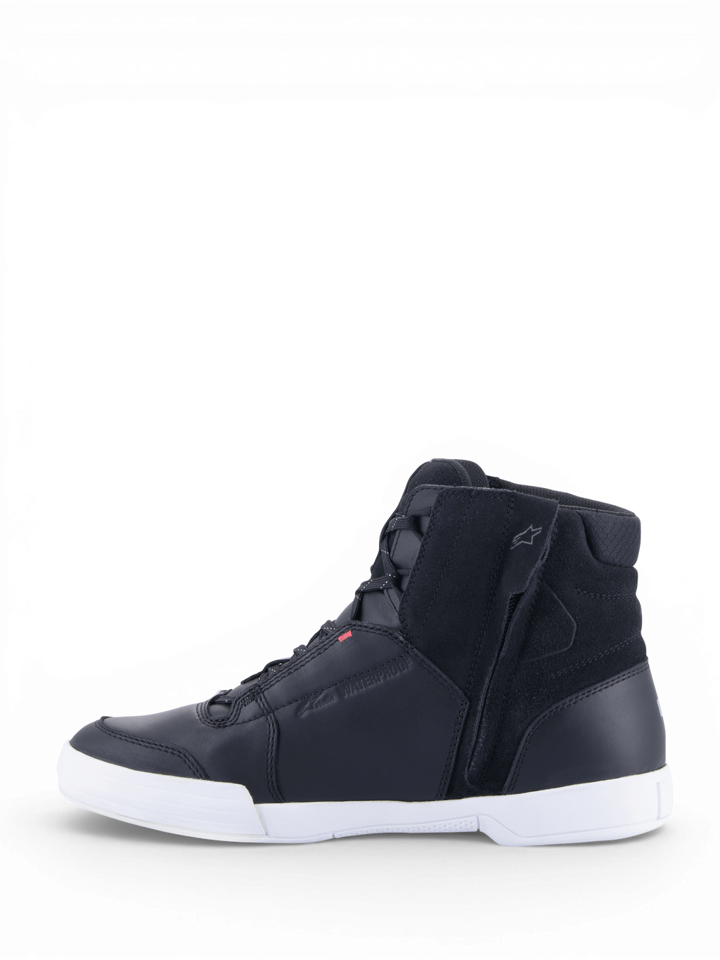 Alpinestars scarpe Chrome Drystar®, scarpe da moto urban da donna, nere e bianche, in pelle e pelle scamosciata con apertura laterale a zip, impermeabili, certificate CE