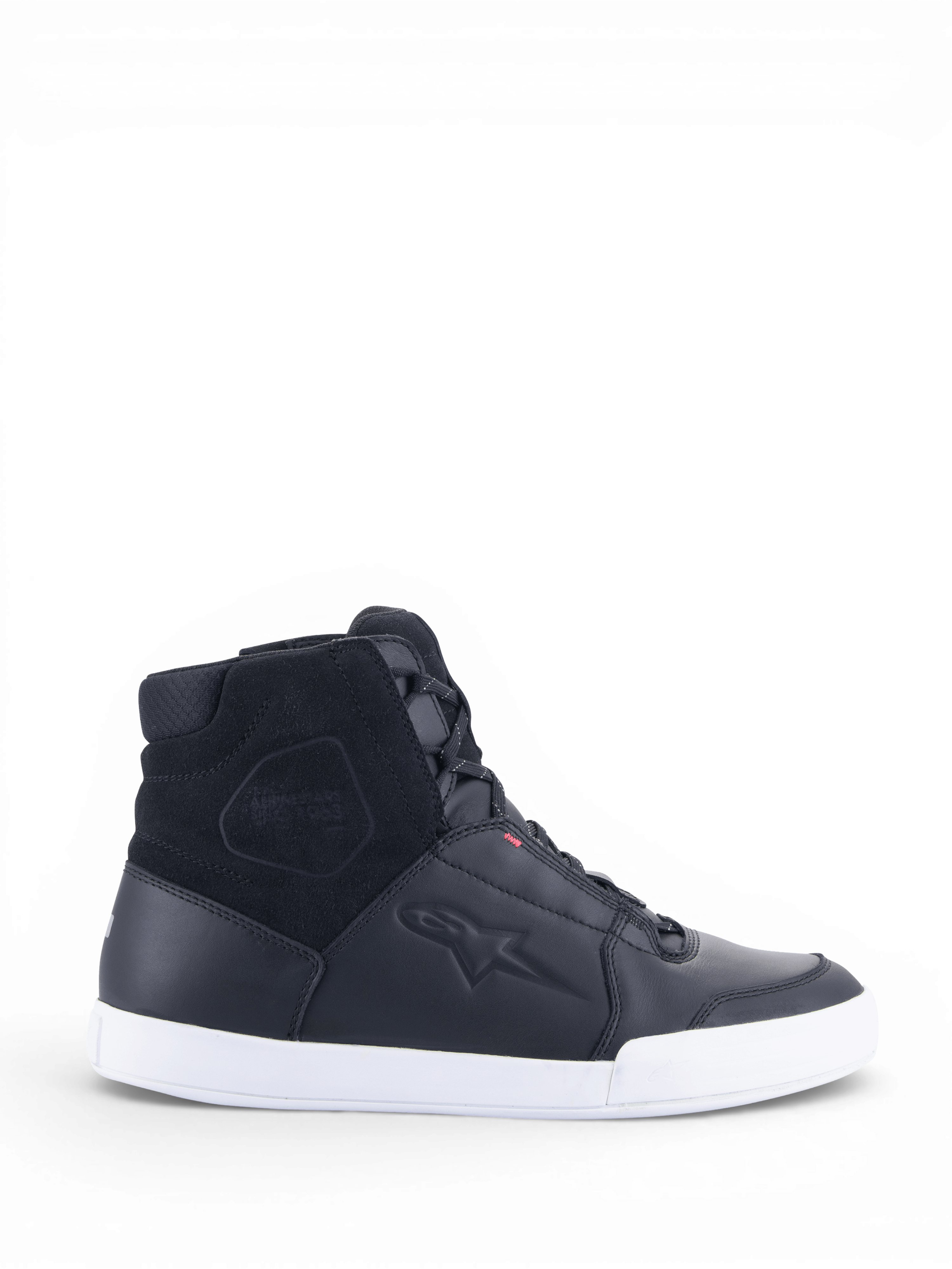 Alpinestars Scarpe Chrome Drystar, scarpe da moto urban da donna, nere e bianche, in pelle impermeabile, certificate CE
