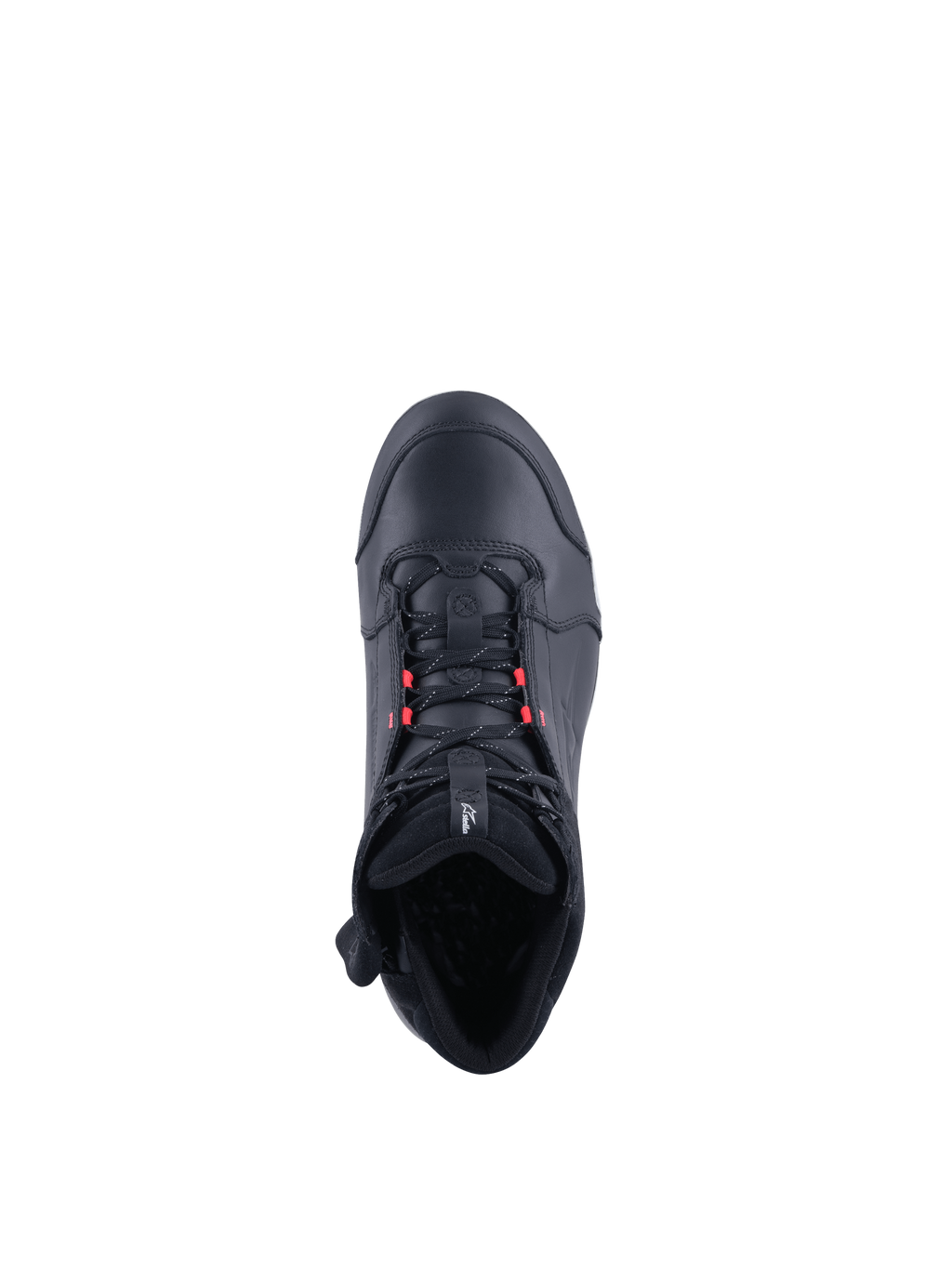 Alpinestars Scarpe Stella Chrome Drystar, scarpe da moto da donna, nere e rosa, in pelle, impermeabili, vista dall'alto
