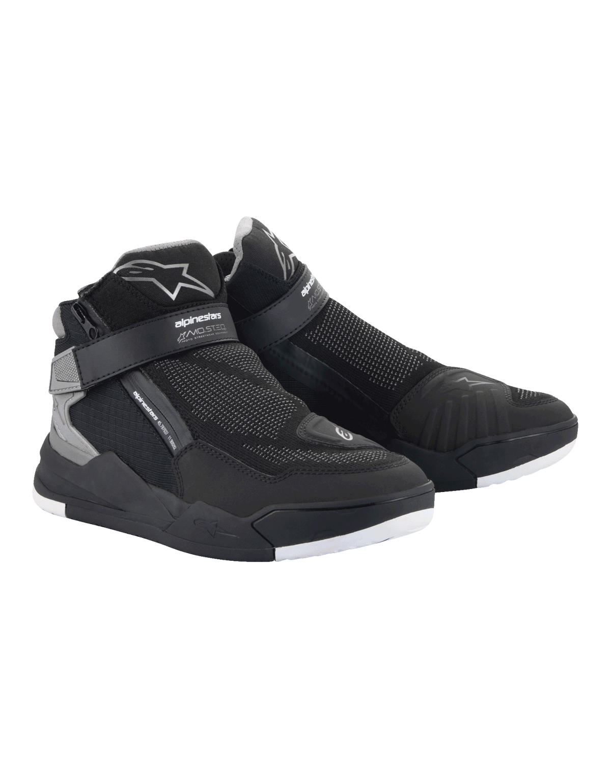 Alpinestars Speedflight Street Shoes, Nero e Gun Metal, scarpe da moto urbane con tomaia in mesh e rinforzi in TPU, chiusura laterale con zip e cinturino a strappo sulla caviglia, design moderno ispirato alle sneaker