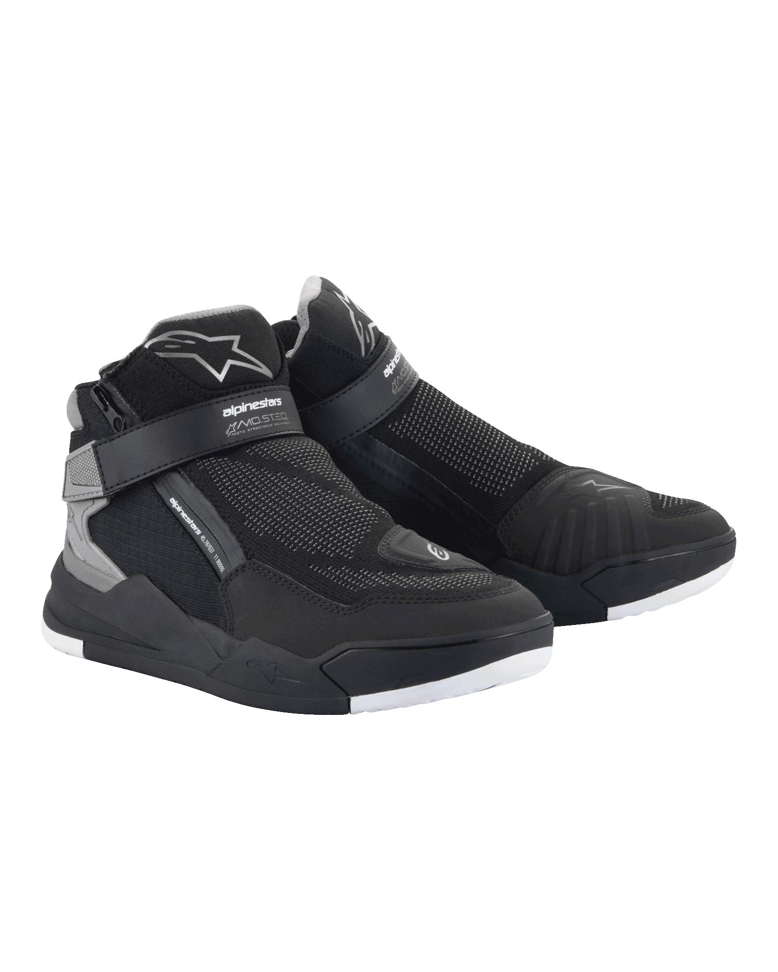 Alpinestars Speedflight Street Shoes, Nero e Gun Metal, scarpe da moto urbane con tomaia in mesh e rinforzi in TPU, chiusura laterale con zip e cinturino a strappo sulla caviglia, design moderno ispirato alle sneaker