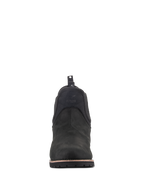 Scarpe Alpinestars Turnstone, scarpe da moto urban, Nero, vista frontale di uno stivale stile Chelsea in pelle bovina, con logo impresso sulla parte anteriore e linguetta posteriore.