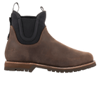 Alpinestars Turnstone Shoes, stivali Chelsea in pelle marrone cioccolato, calzature da moto urban, pannelli laterali elastici neri, suola robusta con battistrada, silhouette classica