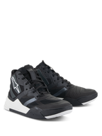 Scarpe Alpinestars Speedflight, scarpe da moto performance, nero e bianco, sneaker da moto in stile urban caratterizzate da una tomaia in ripstop, accenti bianchi sull'intersuola e logo Alpinestars sul lato