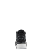 Scarpe Alpinestars Speedflight, nero e bianco, vista posteriore con tallone semirigido sagomato, contrafforte del tallone asimmetrico in TPU e suola bianca a doppia densità, calzature da moto urban ad alte prestazioni