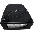 Alpinestars Supertech M10/M8, telaio per presa d'aria posteriore, accessorio per casco, nero lucido, logo a stella in rilievo sulla superficie superiore, inserto con griglia metallica argentata, componente di ventilazione per caschi off-road