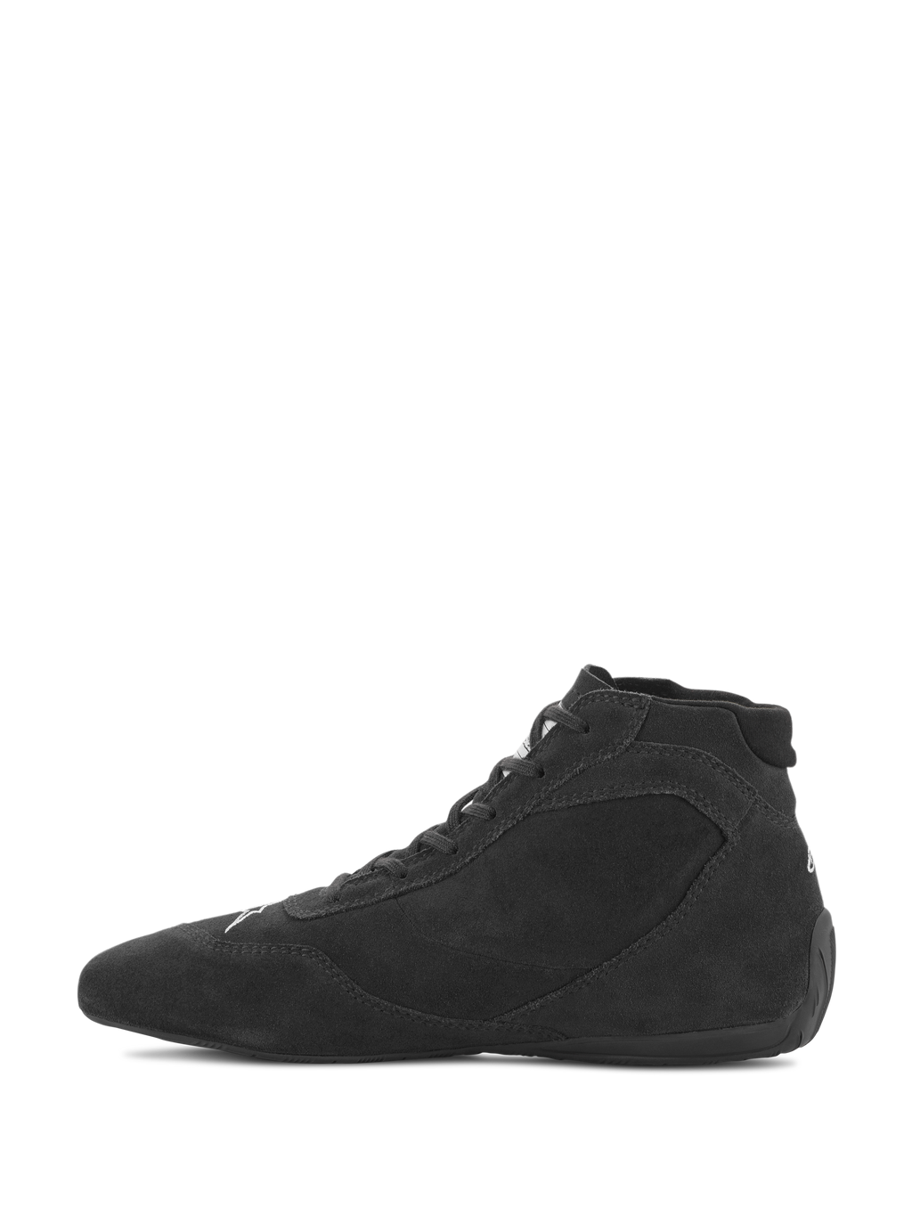 Scarpe Alpinestars SP V2, scarpe per automobilismo, nero, profilo alto ed elegante con tomaia in camoscio premium e sottile suola in gomma, progettate per una sensibilità precisa sui pedali nel motorsport
