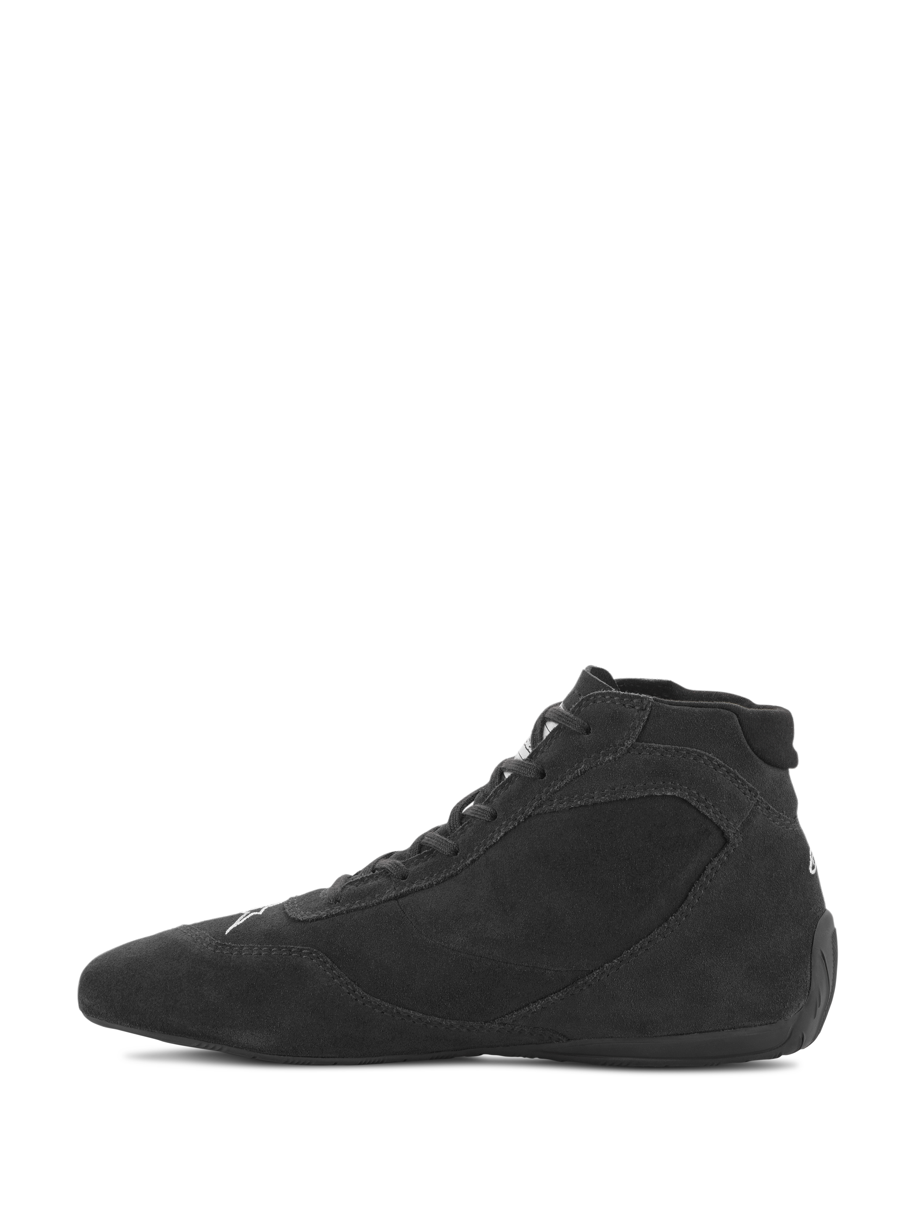 Scarpe Alpinestars SP V2, scarpe per automobilismo, nero, profilo alto ed elegante con tomaia in camoscio premium e sottile suola in gomma, progettate per una sensibilità precisa sui pedali nel motorsport