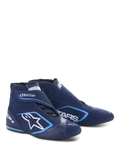 Alpinestars SP+ Shoes N, scarpe da corsa automobilistica, blu oltremare e blu chiaro, design high-top con costruzione in pelle e camoscio, grande logo a stella bianco e marchio SP+, forma aerodinamica per il motorsport professionale