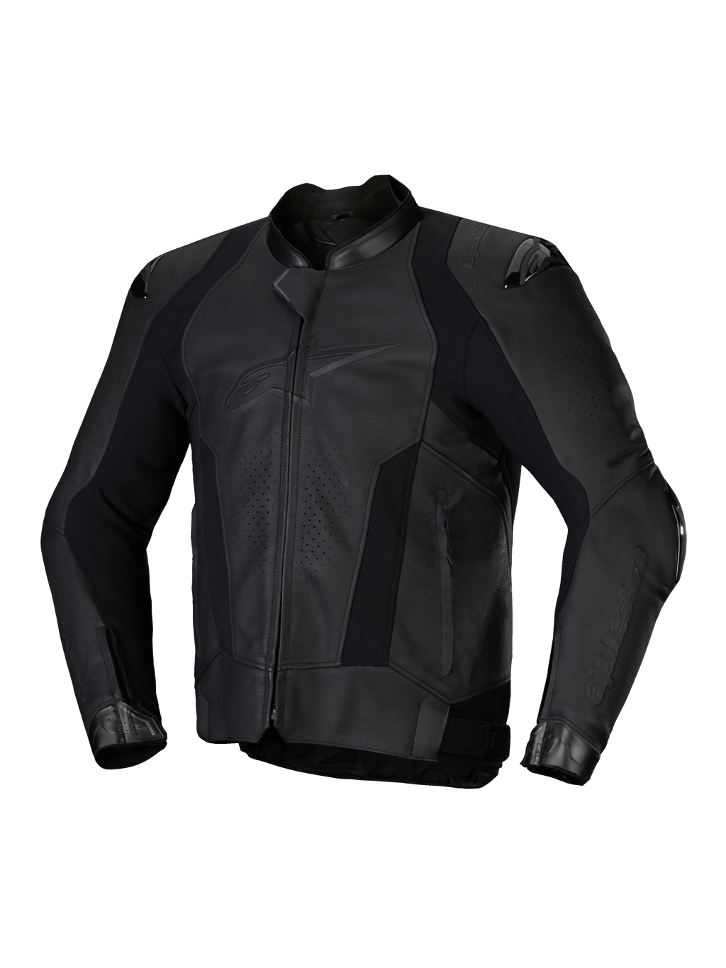 Giacca In Pelle Missile V3, giacca da moto sportiva e racing da uomo, nera, in pregiata pelle bovina con protezione CE e design Tech-Air Ready