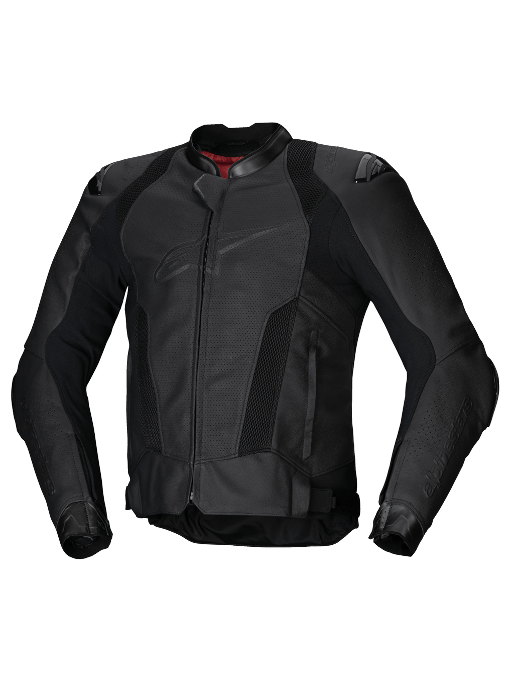 Alpinestars Giacca In Pelle Missile V3 Airflow, giacca da moto sportiva da corsa, nera, in pelle bovina perforata, compatibile Tech-Air, certificata CE