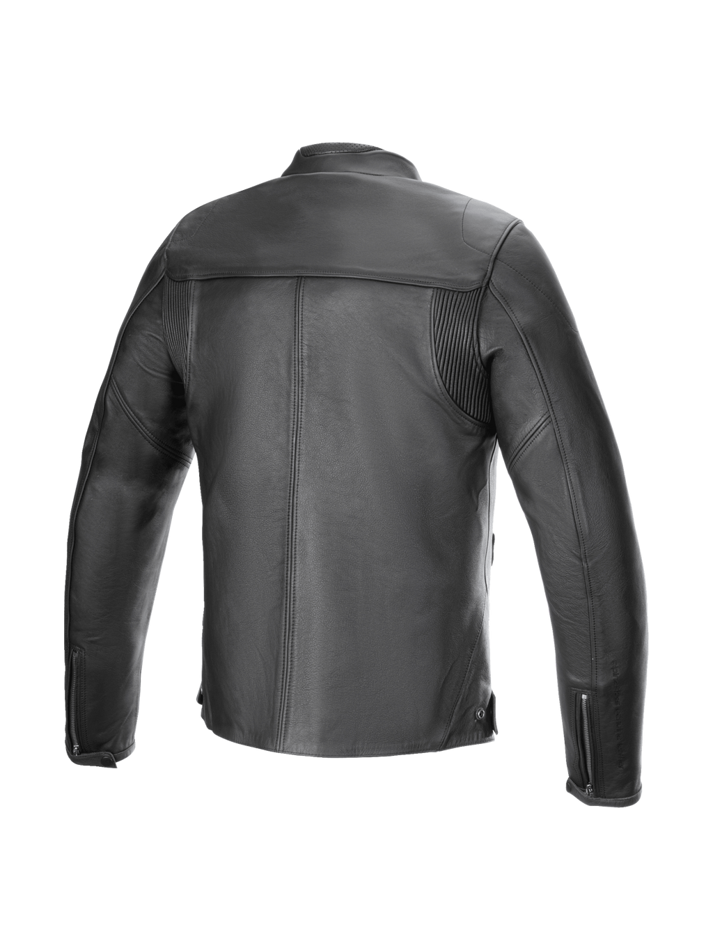Alpinestars Giacca In Pelle Blacktrack, giacca da moto urban da uomo, nera, in pelle bovina con pannelli a fisarmonica