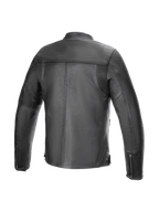 Alpinestars Giacca In Pelle Blacktrack, giacca da moto urban da uomo, nera, in pelle bovina con pannelli a fisarmonica