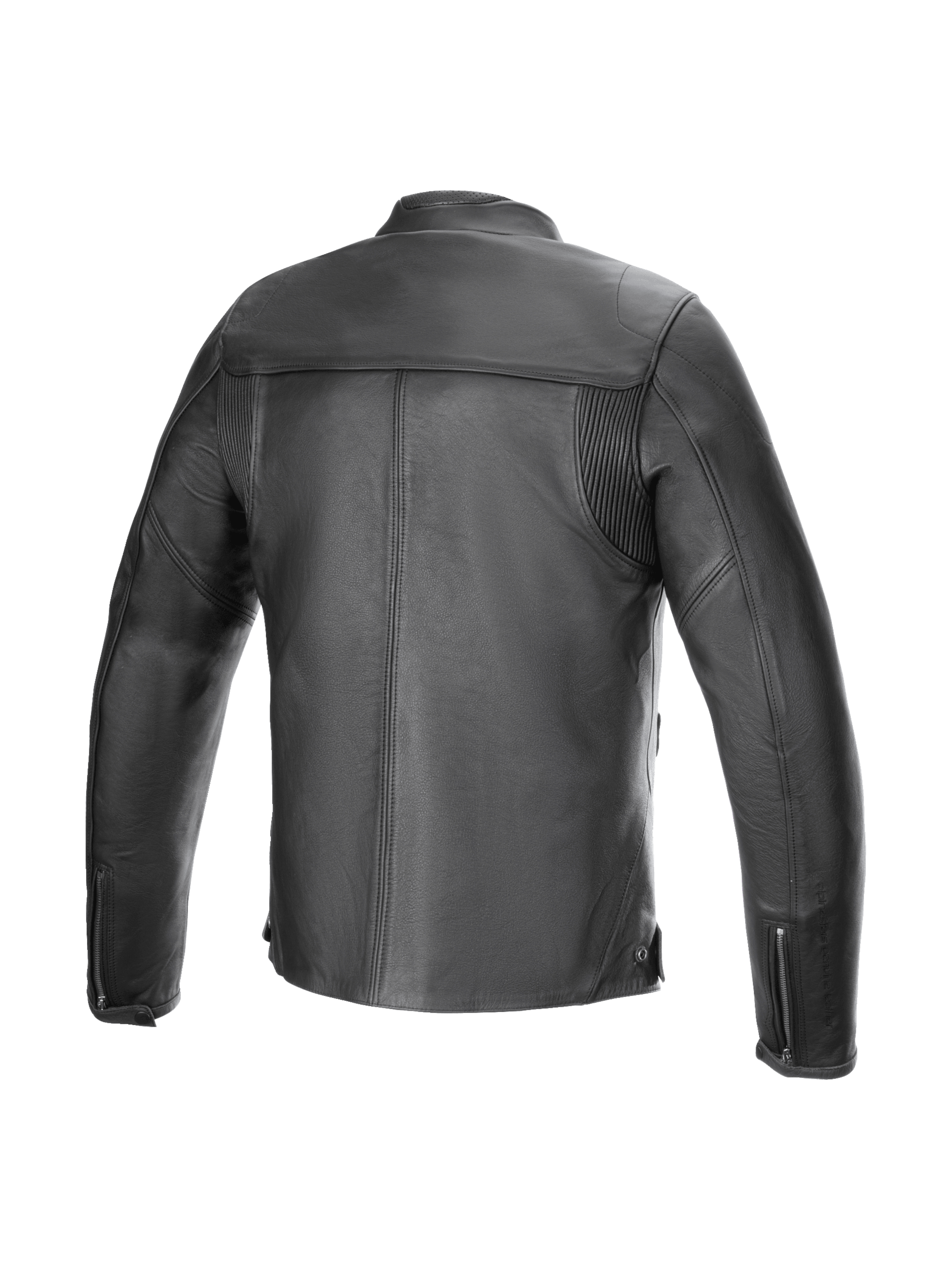 Alpinestars Giacca In Pelle Blacktrack, giacca da moto urban da uomo, nera, in pelle bovina con pannelli a fisarmonica