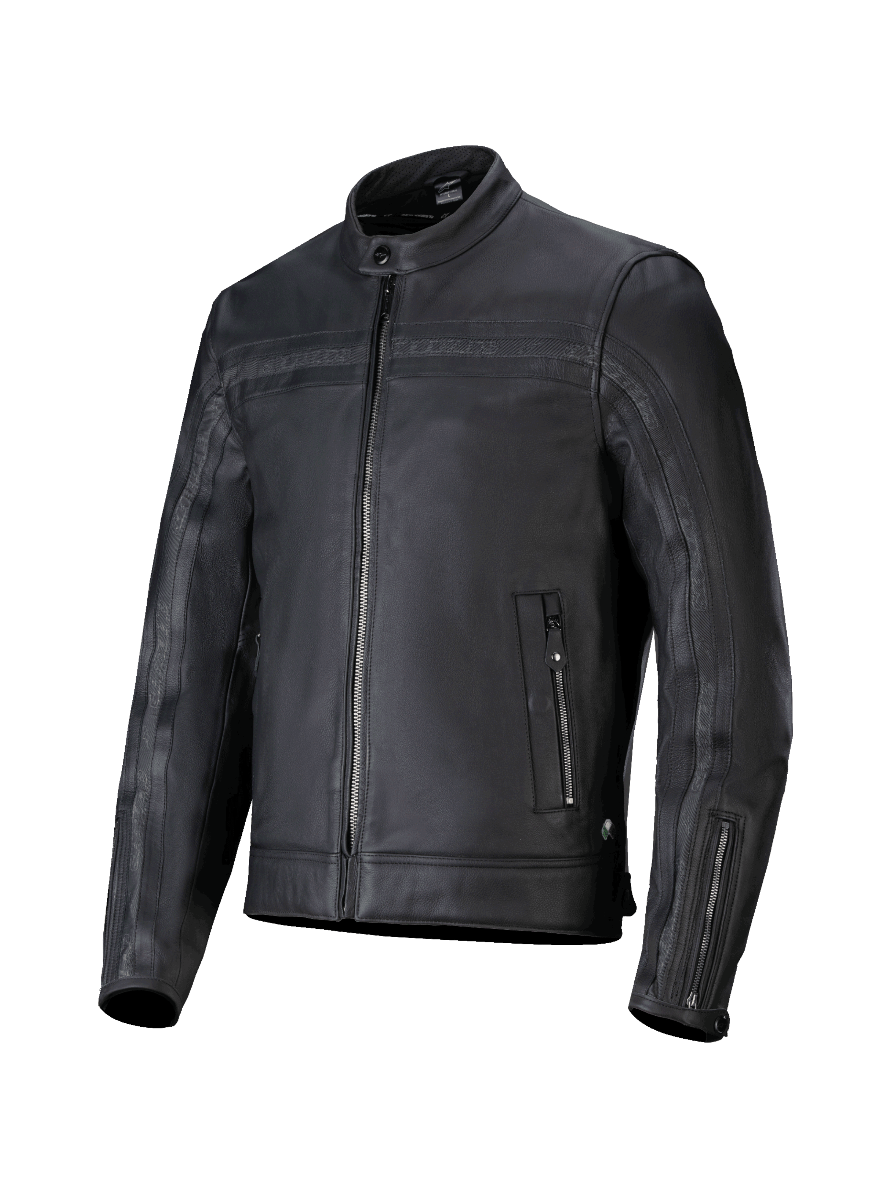 Alpinestars Giacca In Pelle Dyno, giacca da moto urban da uomo, nera, in pelle, predisposizione Tech-Air 3, certificata CE