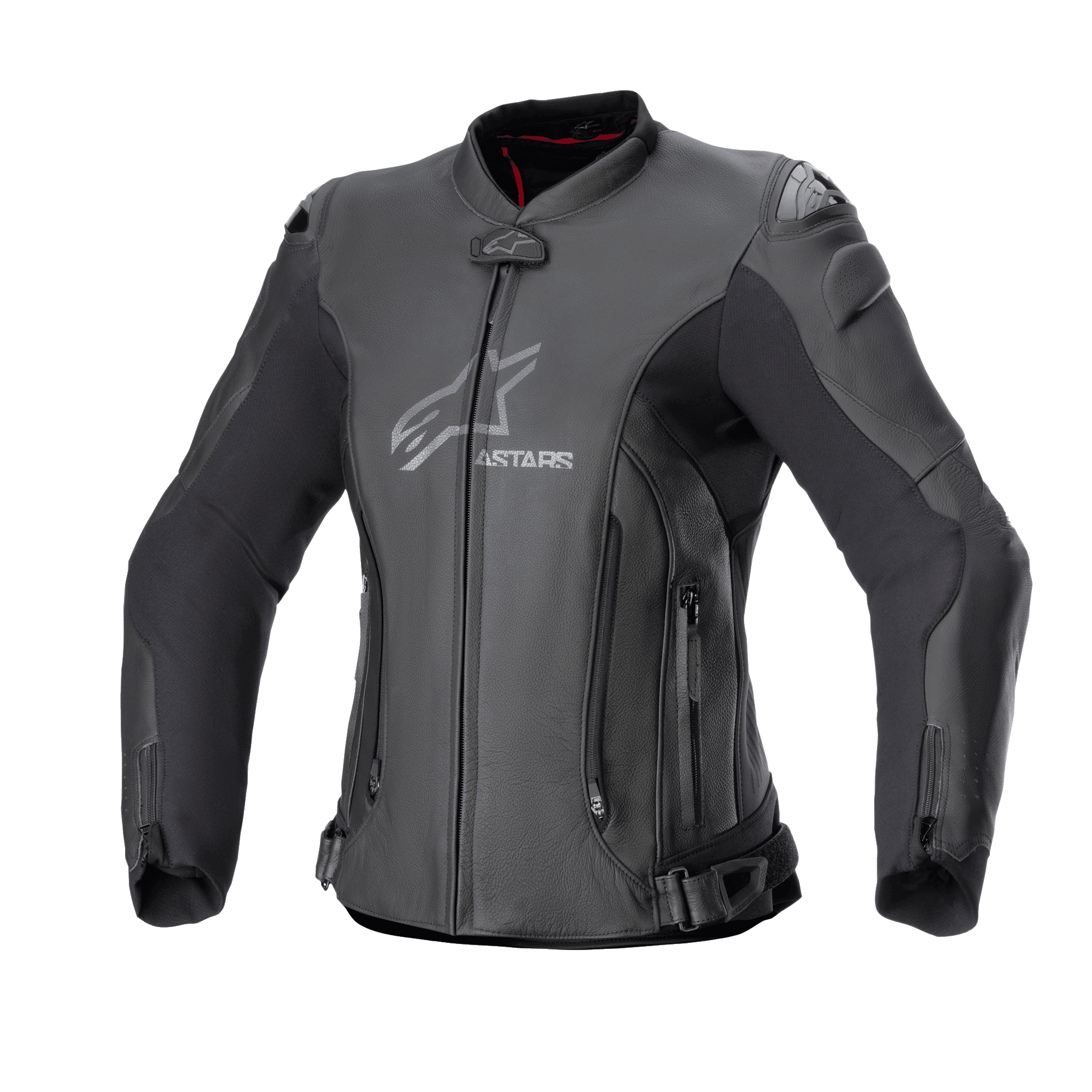 Alpinestars Giacca In Pelle Stella GP Plus V4, giacca da moto sportiva da donna, nera, certificata CE classe AA