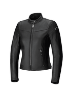 Alpinestars Tory, giacca in pelle da donna, giacca da moto urban, nero, vestibilità sartoriale con cerniera frontale metallica color canna di fucile, tasche laterali verticali con zip e colletto in pelle traforata, elegante finitura in pelle bovina