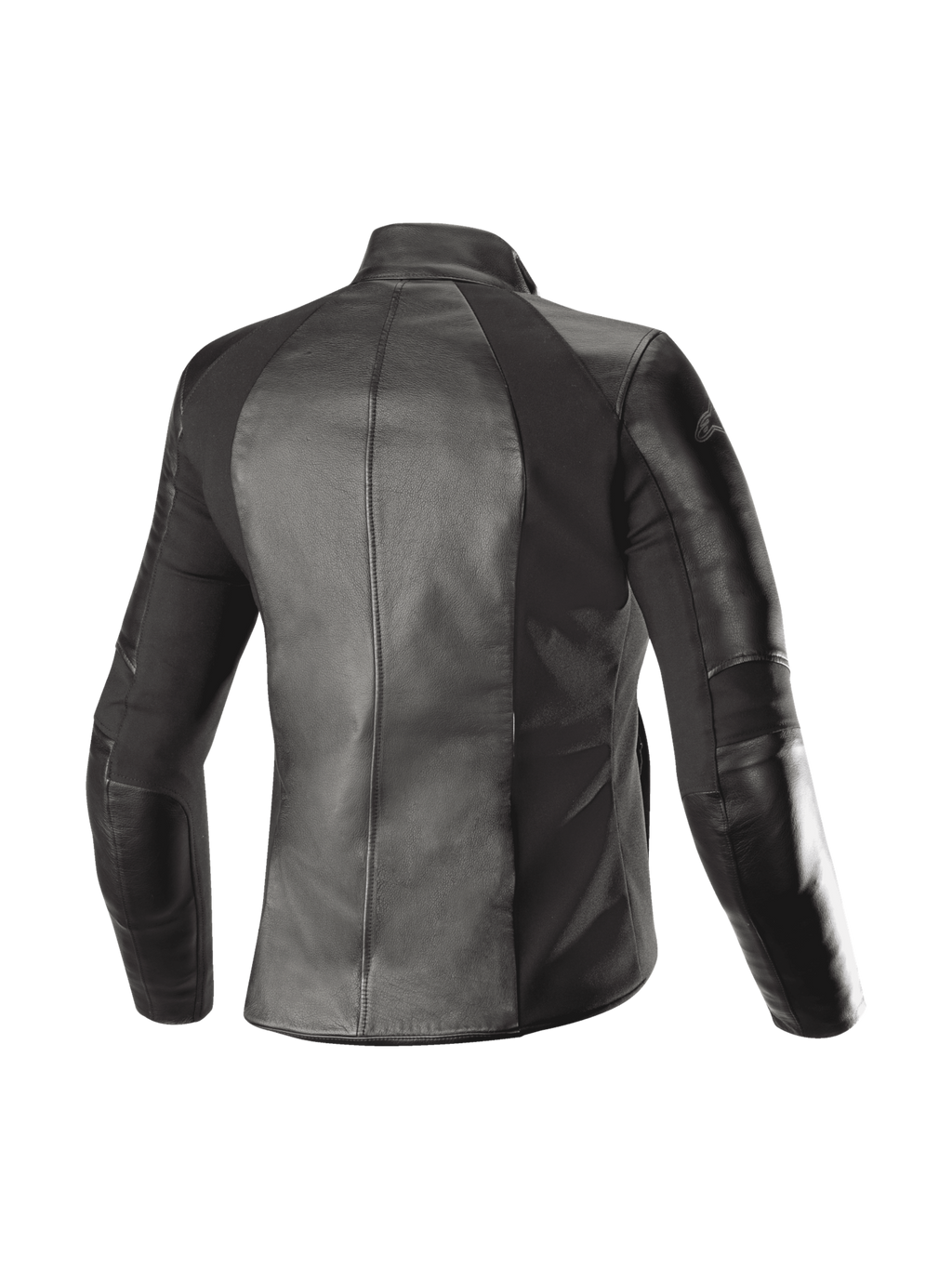 Alpinestars giacca in pelle Stella Vika V2, giacca da moto urban da donna, nera, vista posteriore con pannelli in aramide