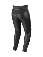 Alpinestars pantaloni in pelle Stella Vika V2, pantaloni da moto da donna, neri, con pannelli in aramide e protezioni CE