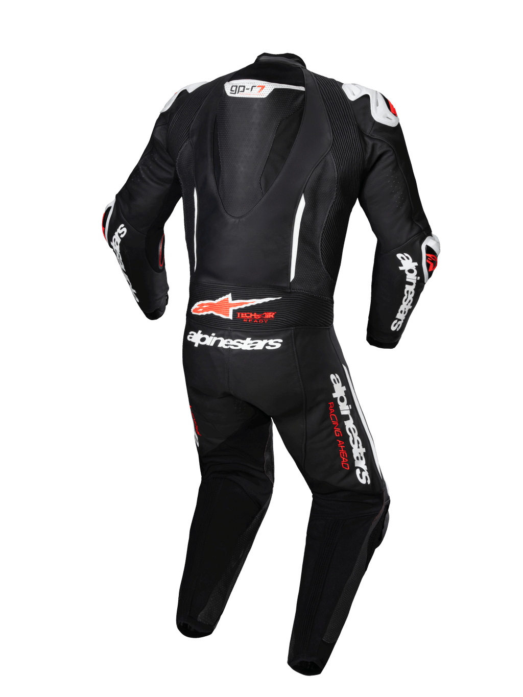 Alpinestars Tuta In Pelle GP-R7 1 Pezzo, tuta da corsa uomo, nera e bianca, pelle, gobba aerodinamica e Tech-Air Ready.
