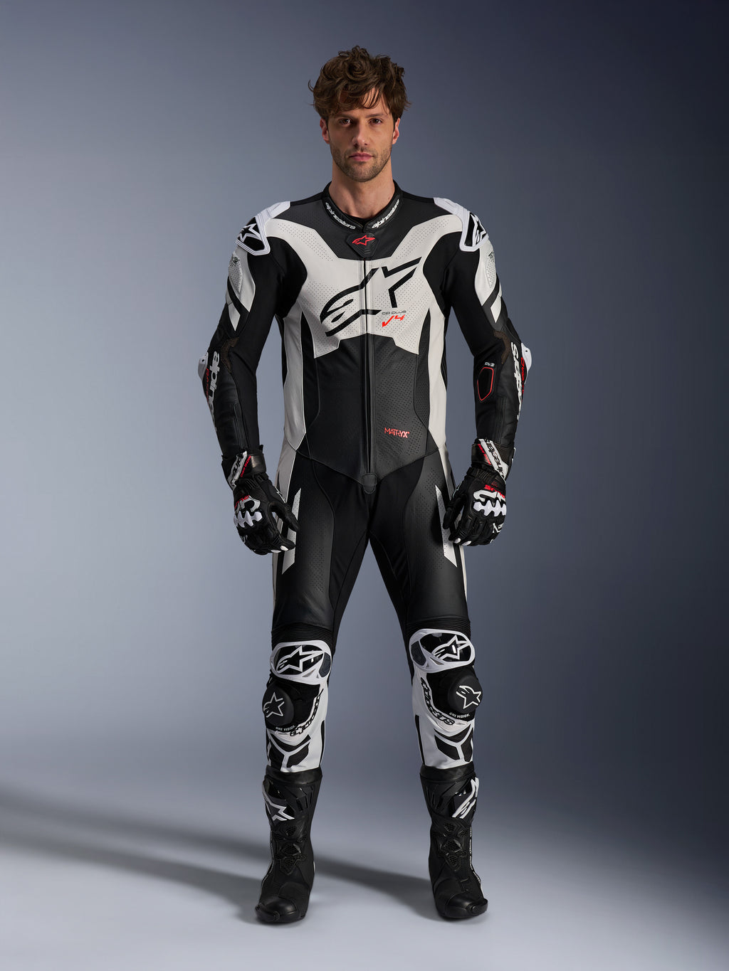 Gp Plus V4 Sprint One Piece Leather Suit BLACK RACING/SPORT Suits