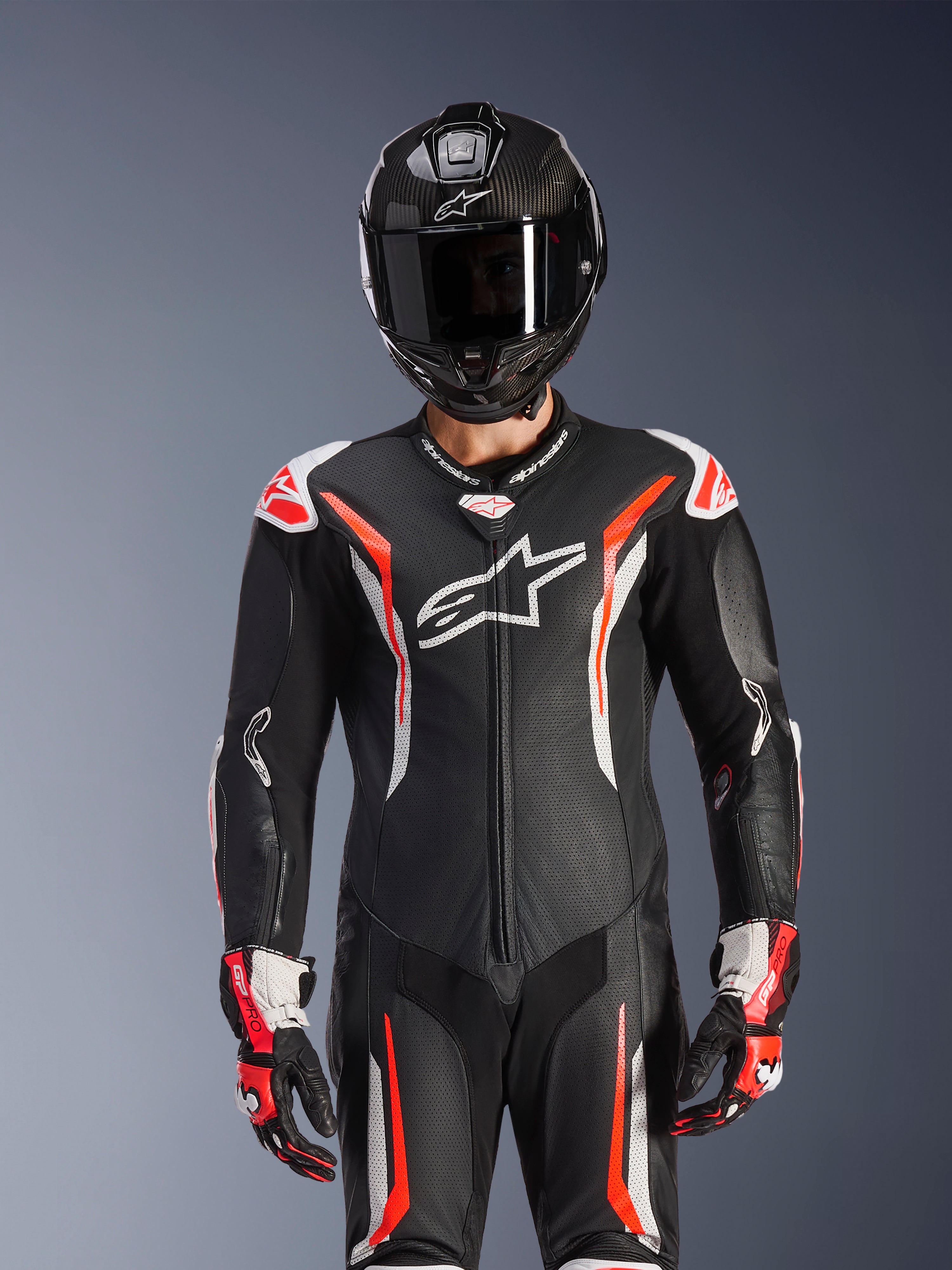 GP Tech V5 One Piece - Black Motorcycle Suit | Alpinestars®
