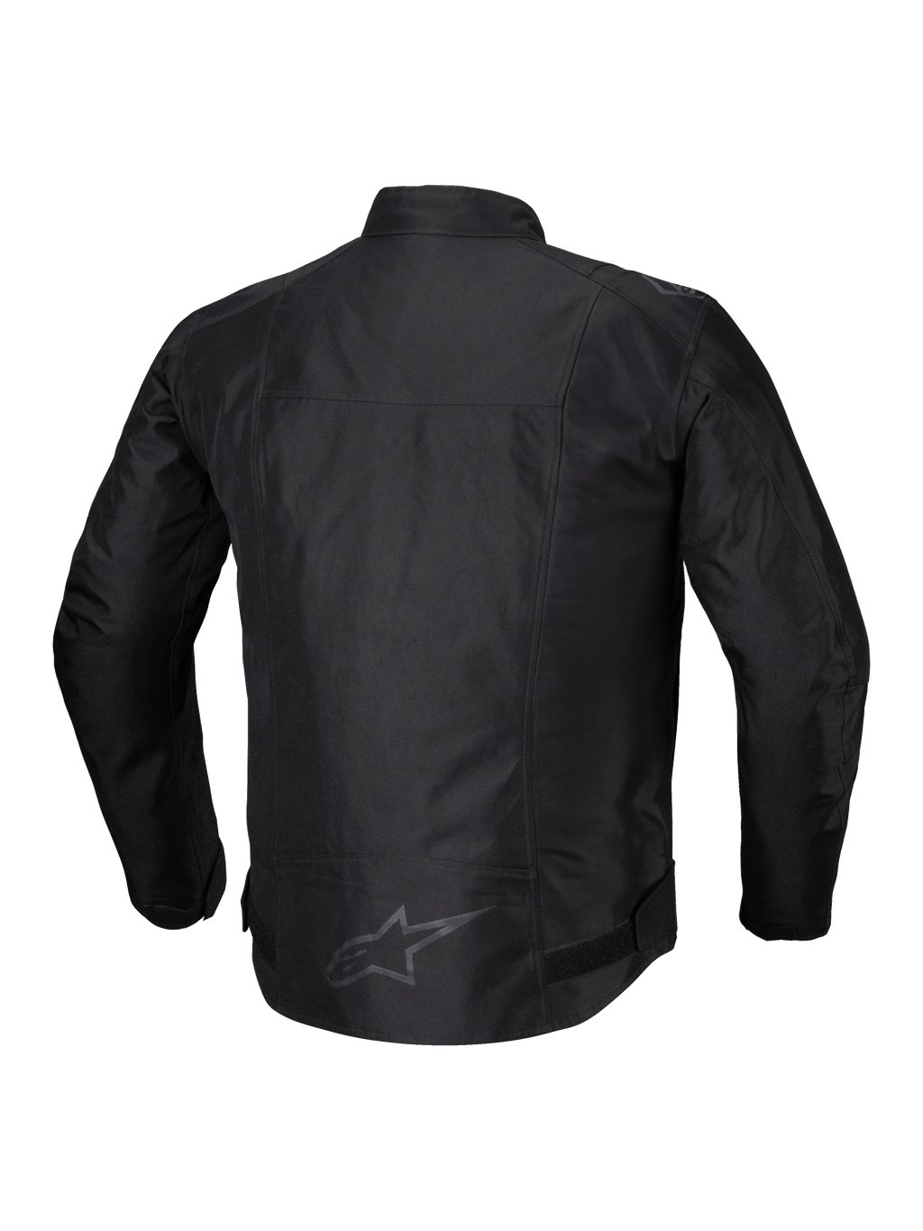 Alpinestars Giacca T-SPS V2 Impermeabile, giacca da moto in tessuto da uomo, nera, vista posteriore con dettagli riflettenti e copertura della schiena allungata