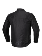 Alpinestars Giacca T-SPS V2 Impermeabile, giacca da moto in tessuto da uomo, nera, vista posteriore con dettagli riflettenti e copertura della schiena allungata